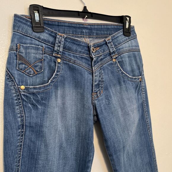 BIG STAR JEANS Vintage Y2K Ultra Low Rise Bootcut Jeans, Medium Wash- 28” - Picture 8 of 8